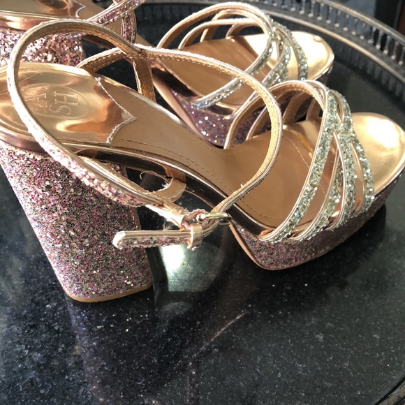 ASH pink copper platform strappy sandals Glitter Size 9 US 40 UK/Eur - Picture 4 of 14